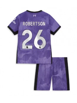 Billige Liverpool Andrew Robertson #26 Tredjedraktsett Barn 2023-24 Kortermet (+ Korte bukser)